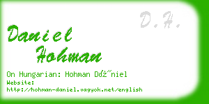 daniel hohman business card